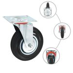 Casa si Gradina - Constructii - Depozitare, transport si protectie - Accesorii echipamente pentru transport si ridicat - Roti pivotante, 4 buc.,125 mm - Infinity.ro