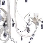 Casa si Gradina - Corpuri si surse de iluminat - Lustre si pendule - Lampa de plafon suspendata, cristal, candelabru alb elegant - Infinity.ro