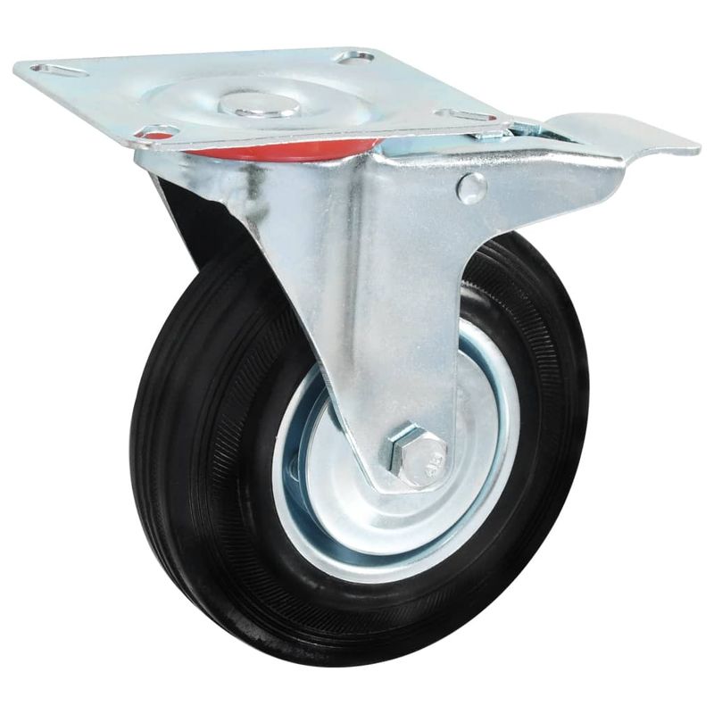 Casa si Gradina - Constructii - Depozitare, transport si protectie - Echipamente pentru transport si ridicat - Roti pivotante cu frane duble, 4 buc., 125 mm - Infinity.ro