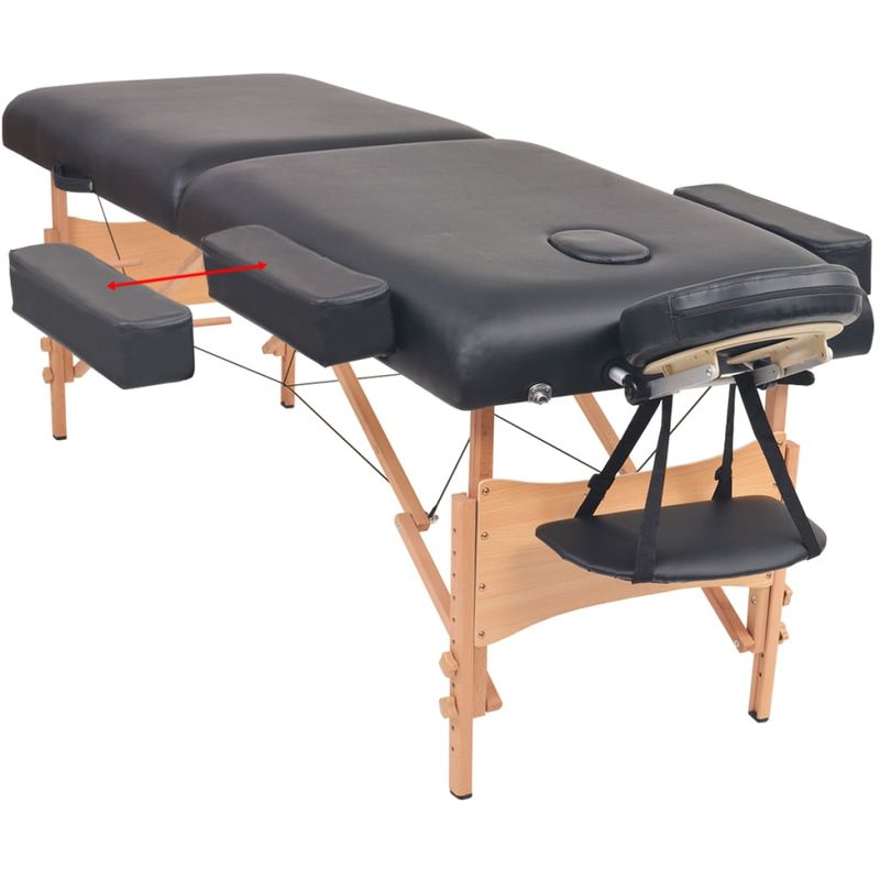 Ingrijire personala si Cosmetice - Sanatate si wellness - Articole wellness - Fotolii de masaj - Masa de masaj pliabila cu 2 zone, 10 cm grosime, negru - Infinity.ro