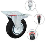 Casa si Gradina - Constructii - Depozitare, transport si protectie - Accesorii echipamente pentru transport si ridicat - Roti pivotante cu frane duble, 24 buc., 125 mm - Infinity.ro