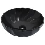 Casa si Gradina - Sanitare - Lavoar baie si accesorii - Lavoare si piedestale - Chiuveta de baie, negru, 46 x 17 cm, ceramica - Infinity.ro