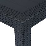 Casa si Gradina - Gradina si terasa - Mobilier exterior - Mese gradina - Masa de gradina, antracit, 79x79x72 cm, plastic, aspect ratan - Infinity.ro
