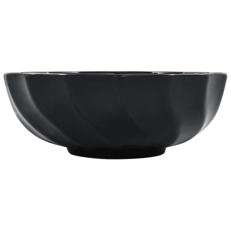 Casa si Gradina - Sanitare - Lavoar baie si accesorii - Lavoare si piedestale - Chiuveta de baie, negru, 46 x 17 cm, ceramica - Infinity.ro