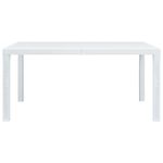Casa si Gradina - Gradina si terasa - Mobilier exterior - Mese gradina - Masa de gradina, alb, 150 x 90 x 72 cm, plastic, aspect ratan - Infinity.ro