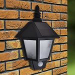 Casa si Gradina - Corpuri si surse de iluminat - Iluminat exterior - Lampi solare - Lampa solara de perete cu senzor de miscare , 2 buc., negru - Infinity.ro