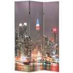 Casa si Gradina - Decoratiuni - Pereti despartitori si paravane - Paravan camera pliabil, 120x170 cm, New York pe timp de noapte - Infinity.ro