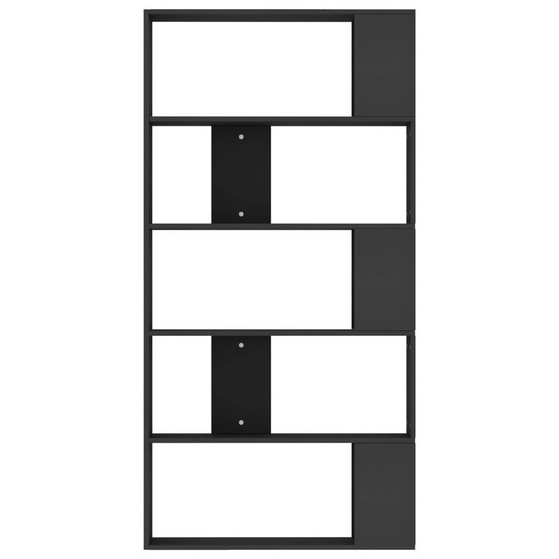 Casa si Gradina - Mobilier - Biblioteci si rafturi - Biblioteci - Biblioteca/Separator camera, negru, 80x24x159 cm, PAL - Infinity.ro