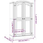 Casa si Gradina - Mobilier - Dulapuri si sifoniere - Sifoniere - Sifonier din lemn de pin mexican cu 2 usi, colectie Corona - Infinity.ro