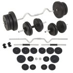 Sport si Outdoor - Fitness - Greutati si echipament - Greutati - Set de haltere si gantere, 60 kg - Infinity.ro