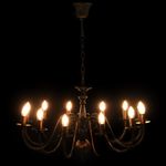 Casa si Gradina - Corpuri si surse de iluminat - Veioze si lampi - Lampadare - Candelabru antichizat, negru, 12 becuri E14 - Infinity.ro