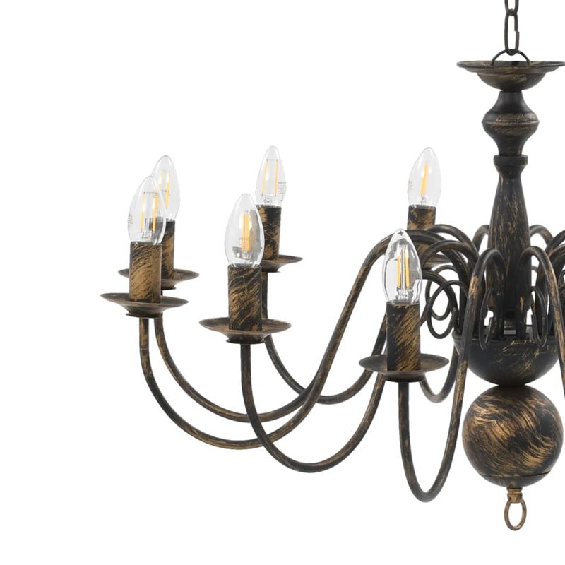 Casa si Gradina - Corpuri si surse de iluminat - Veioze si lampi - Lampadare - Candelabru antichizat, negru, 12 becuri E14 - Infinity.ro