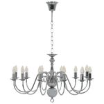 Casa si Gradina - Corpuri si surse de iluminat - Lustre si pendule - Candelabru, argintiu, 12 becuri x E14 - Infinity.ro