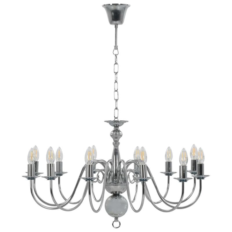 Casa si Gradina - Corpuri si surse de iluminat - Lustre si pendule - Candelabru, argintiu, 12 becuri x E14 - Infinity.ro