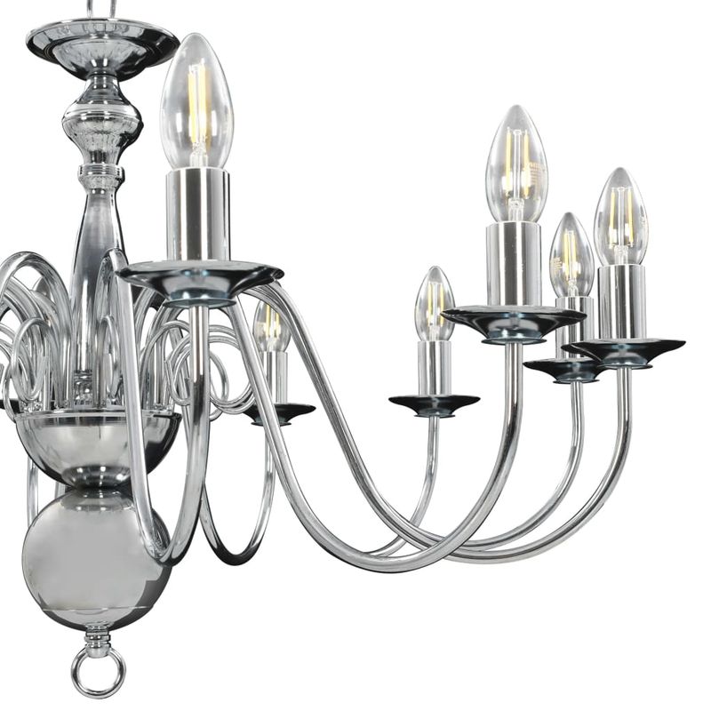 Casa si Gradina - Corpuri si surse de iluminat - Lustre si pendule - Candelabru, argintiu, 12 becuri x E14 - Infinity.ro