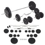Sport si Outdoor - Fitness - Greutati si echipament - Greutati - Set de haltere si gantere 90 kg - Infinity.ro