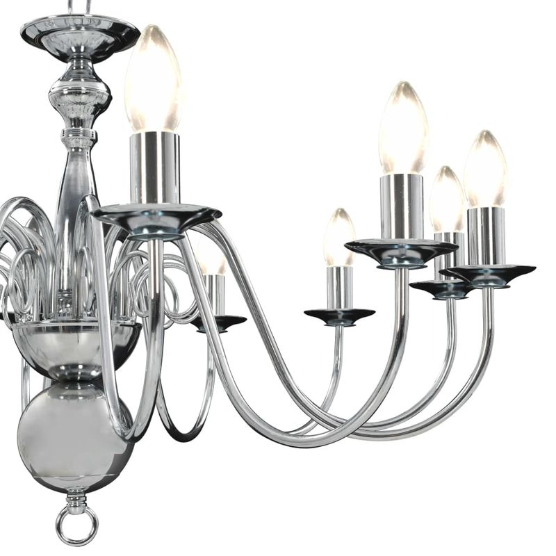 Casa si Gradina - Corpuri si surse de iluminat - Lustre si pendule - Candelabru, argintiu, 12 becuri x E14 - Infinity.ro