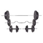 Sport si Outdoor - Fitness - Greutati si echipament - Greutati - Set de haltere si gantere 90 kg - Infinity.ro