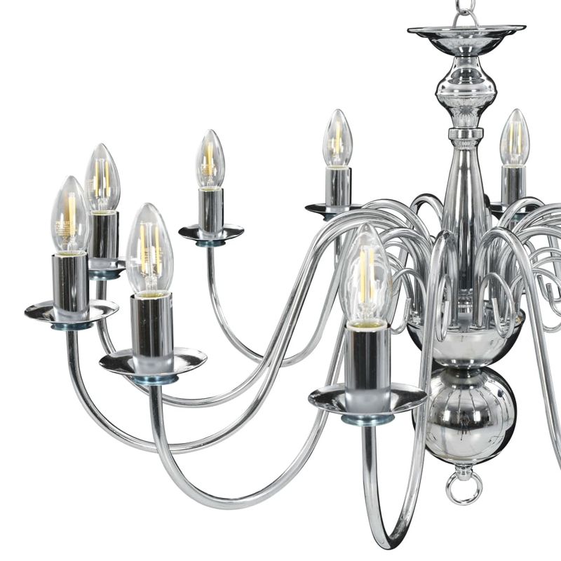 Casa si Gradina - Corpuri si surse de iluminat - Lustre si pendule - Candelabru, argintiu, 12 becuri x E14 - Infinity.ro