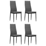 Casa si Gradina - Mobilier - Scaune si fotolii - Scaune - Scaune de bucatarie pivotante, 4 buc., gri deschis, textil - Infinity.ro