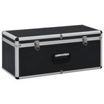 Casa si Gradina - Constructii - Depozitare, transport si protectie - Organizatoare si cutii scule - Cutii de depozitare, 3 buc., negru, aluminiu - Infinity.ro