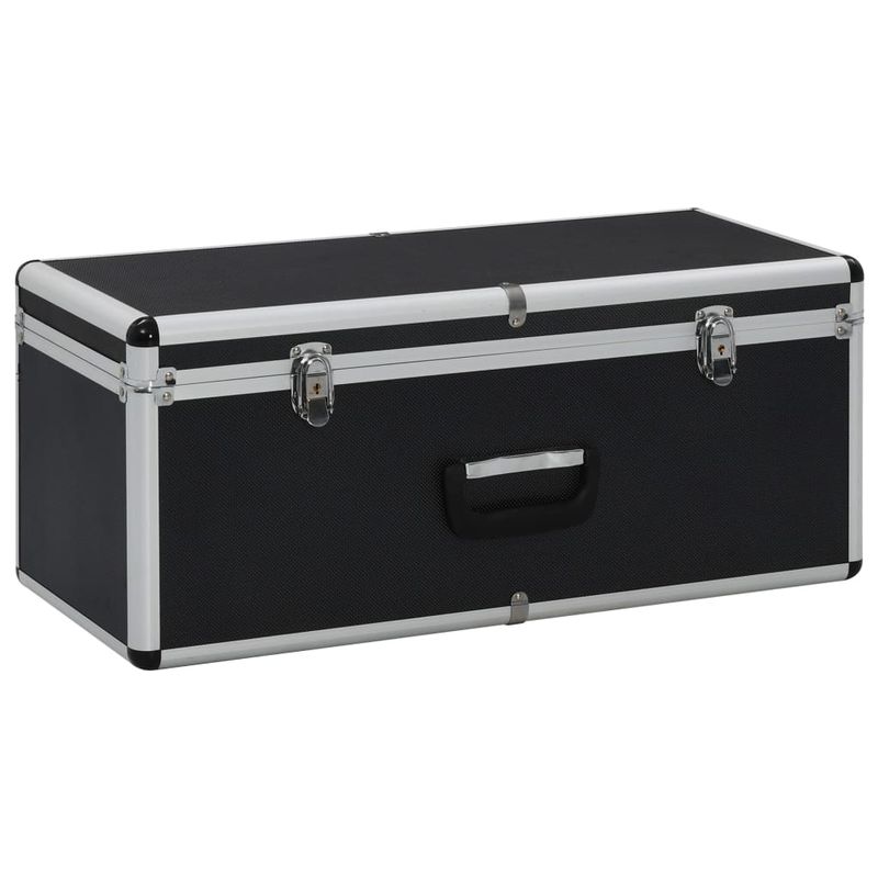 Casa si Gradina - Constructii - Depozitare, transport si protectie - Organizatoare si cutii scule - Cutii de depozitare, 3 buc., negru, aluminiu - Infinity.ro