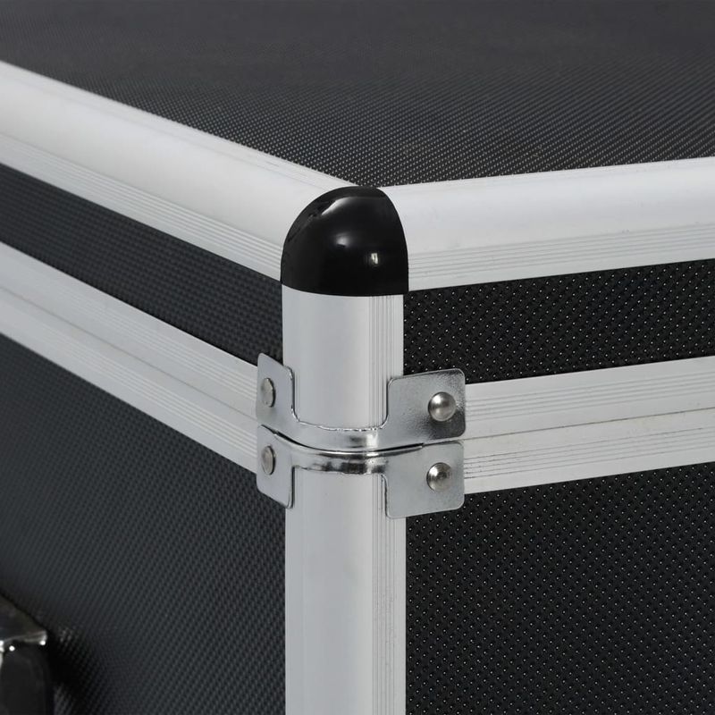 Casa si Gradina - Constructii - Depozitare, transport si protectie - Organizatoare si cutii scule - Cutii de depozitare, 3 buc., negru, aluminiu - Infinity.ro