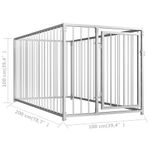 Petshop - Accesorii petshop - Culcusuri si custi - Tarcuri si colivii - Padoc de caini pentru exterior, 100 x 200 x 100 cm - Infinity.ro