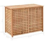Market - Spalare si intretinere rufe - Uscatoare de rufe si accesorii - Cufar de rufe, 87,5x46x67 cm, lemn masiv de nuc - Infinity.ro