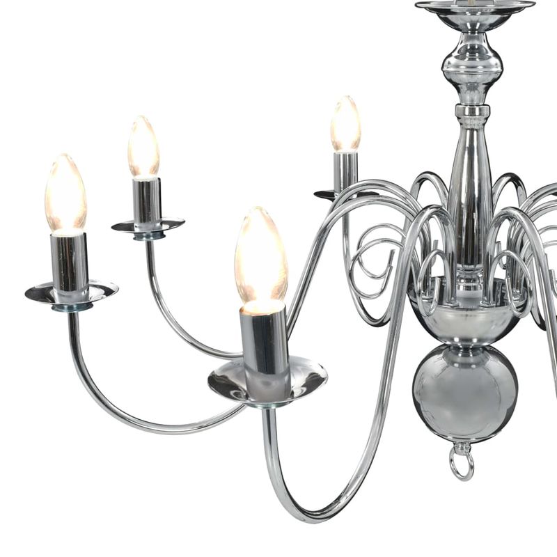 Casa si Gradina - Corpuri si surse de iluminat - Veioze si lampi - Lampadare - Candelabru, argintiu, 8 becuri E14 - Infinity.ro