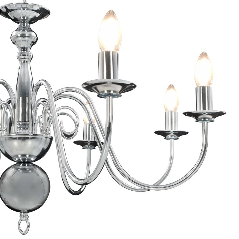 Casa si Gradina - Corpuri si surse de iluminat - Veioze si lampi - Lampadare - Candelabru, argintiu, 8 becuri E14 - Infinity.ro