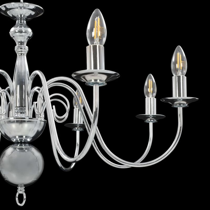 Casa si Gradina - Corpuri si surse de iluminat - Veioze si lampi - Lampadare - Candelabru, argintiu, 8 becuri E14 - Infinity.ro