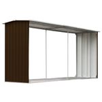 Casa si Gradina - Termice - Sobe, Seminee si accesorii - Accesorii seminee si sobe - Sopron depozitare lemne, maro, 330x92x153 cm, otel galvanizat - Infinity.ro