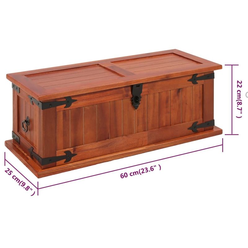 Casa si Gradina - Mobilier - Organizare si depozitare - Cufere si lazi - Cufar de depozitare, 60x25x22 cm, lemn masiv de acacia - Infinity.ro