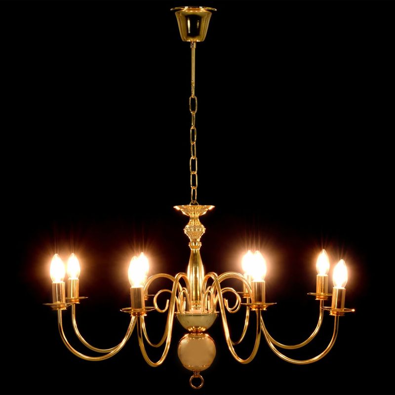 Casa si Gradina - Corpuri si surse de iluminat - Veioze si lampi - Lampadare - Candelabru, auriu, 8 becuri E14 - Infinity.ro