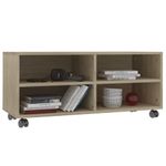 Casa si Gradina - Mobilier - Comode si corpuri - Comode - Comoda TV cu rotile, stejar Sonoma, 90x35x35, PAL - Infinity.ro
