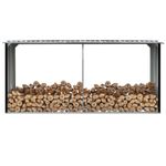 Casa si Gradina - Termice - Sobe, Seminee si accesorii - Accesorii seminee si sobe - Sopron depozitare lemne antracit, 330x92x153 cm otel galvanizat - Infinity.ro