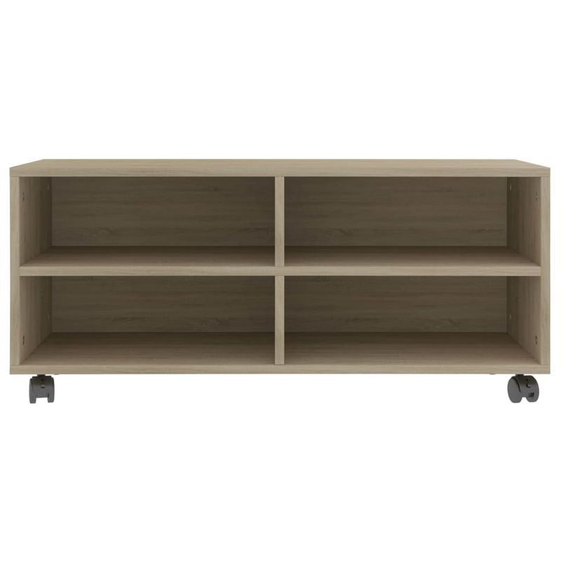 Casa si Gradina - Mobilier - Comode si corpuri - Comode - Comoda TV cu rotile, stejar Sonoma, 90x35x35, PAL - Infinity.ro