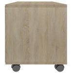 Casa si Gradina - Mobilier - Comode si corpuri - Comode - Comoda TV cu rotile, stejar Sonoma, 90x35x35, PAL - Infinity.ro