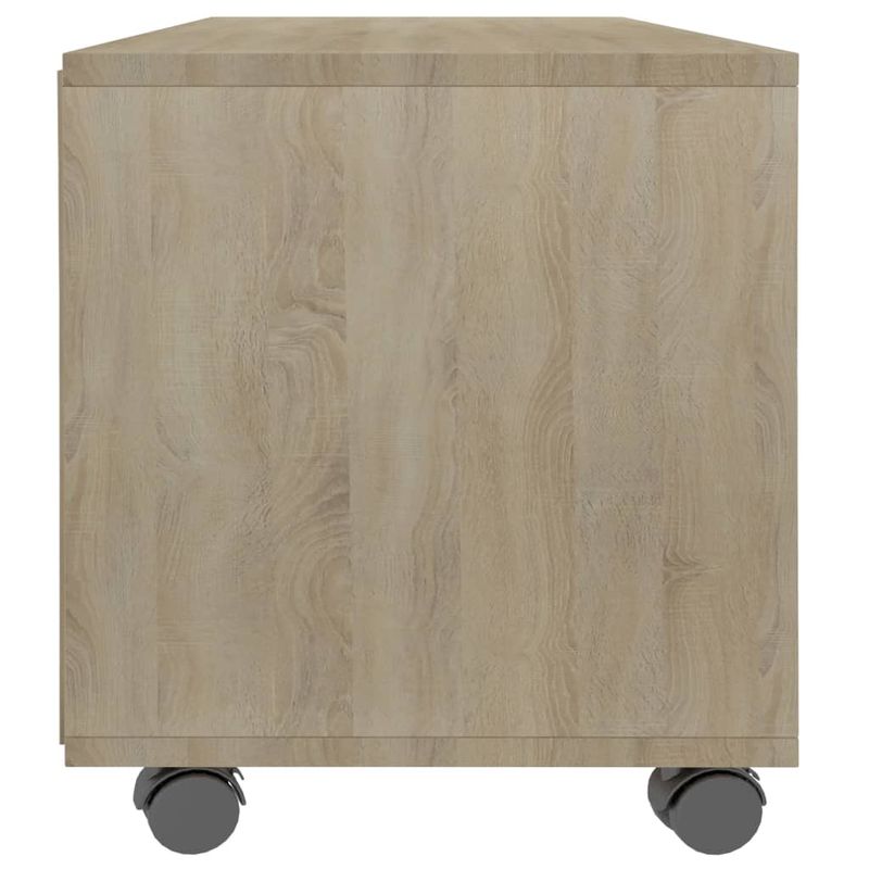Casa si Gradina - Mobilier - Comode si corpuri - Comode - Comoda TV cu rotile, stejar Sonoma, 90x35x35, PAL - Infinity.ro