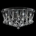 Casa si Gradina - Corpuri si surse de iluminat - Lustre si pendule - Lustra cu margele de cristal, argintiu, rotund, 4 becuri x G9, mărime 45x22 cm - Infinity.ro