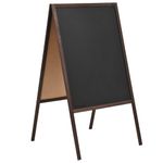 Carti si Birotica - Birotica - Accesorii de birou - Table si clipboard-uri - Tabla neagra cu doua fete, lemn cedru, verticala, 60 x 80 cm - Infinity.ro