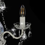 Casa si Gradina - Corpuri si surse de iluminat - Lustre si pendule - Candelabru cu margele, alb, rotund, 3 becuri E14 - Infinity.ro