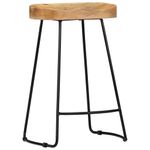 Casa si Gradina - Mobilier - Scaune si fotolii - Scaune - Scaune de bar Gavin, 2 buc., lemn masiv de mango, maro deschis, mărime 45x40x62 cm - Infinity.ro