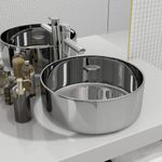 Casa si Gradina - Sanitare - Lavoar baie si accesorii - Lavoare si piedestale - Chiuveta de baie din ceramica, argintiu, 40 x 15 cm, ceramica - Infinity.ro