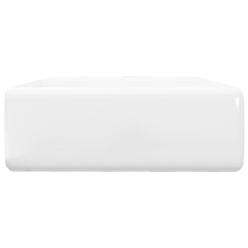 Casa si Gradina - Sanitare - Lavoar baie si accesorii - Lavoare si piedestale - Chiuveta patrata din ceramica cu preaplin si scurgere 41 x 41 cm - Infinity.ro