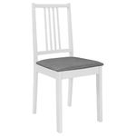 Casa si Gradina - Mobilier - Scaune si fotolii - Scaune - Scaune de bucatarie cu perne, 6 buc., alb, lemn masiv - Infinity.ro