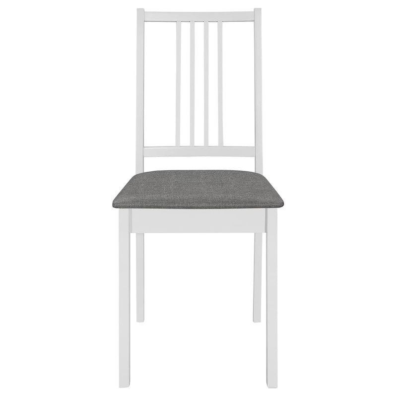 Casa si Gradina - Mobilier - Scaune si fotolii - Scaune - Scaune de bucatarie cu perne, 6 buc., alb, lemn masiv - Infinity.ro