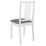 Casa si Gradina - Mobilier - Scaune si fotolii - Scaune - Scaune de bucatarie cu perne, 6 buc., alb, lemn masiv - Infinity.ro