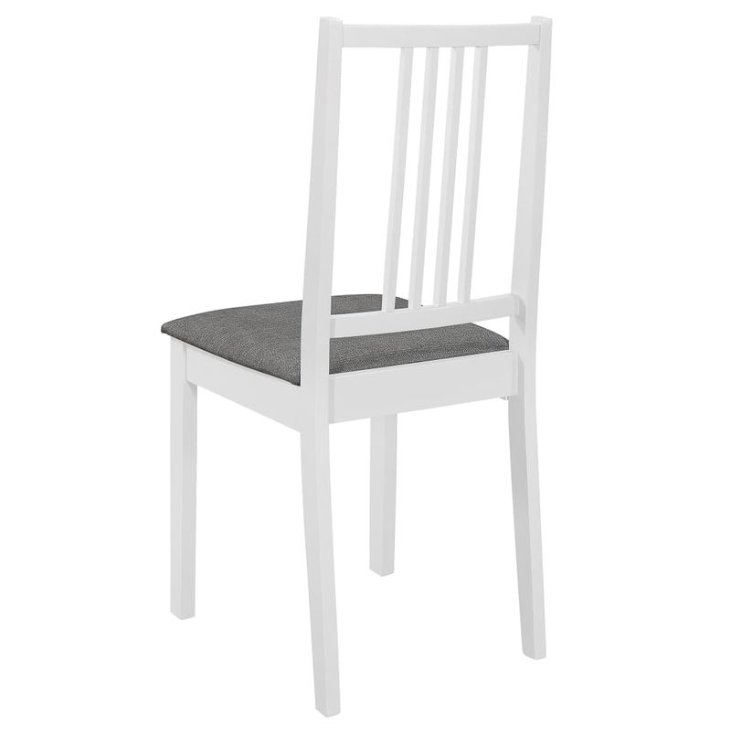 Casa si Gradina - Mobilier - Scaune si fotolii - Scaune - Scaune de bucatarie cu perne, 6 buc., alb, lemn masiv - Infinity.ro